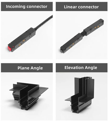 Magnetic Track Light Grille Flood Lamp Modern Embedded Flexible Linear Fixture LED Spotlight DC48V Ceiling Indoor Living