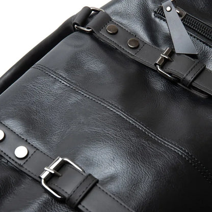 2025 New Men Travel Totes Crossbody Shoulder Bags Large Capacity Handbag Fashion Top-Handle Bag Waterproof PU Leather Laptop Bag