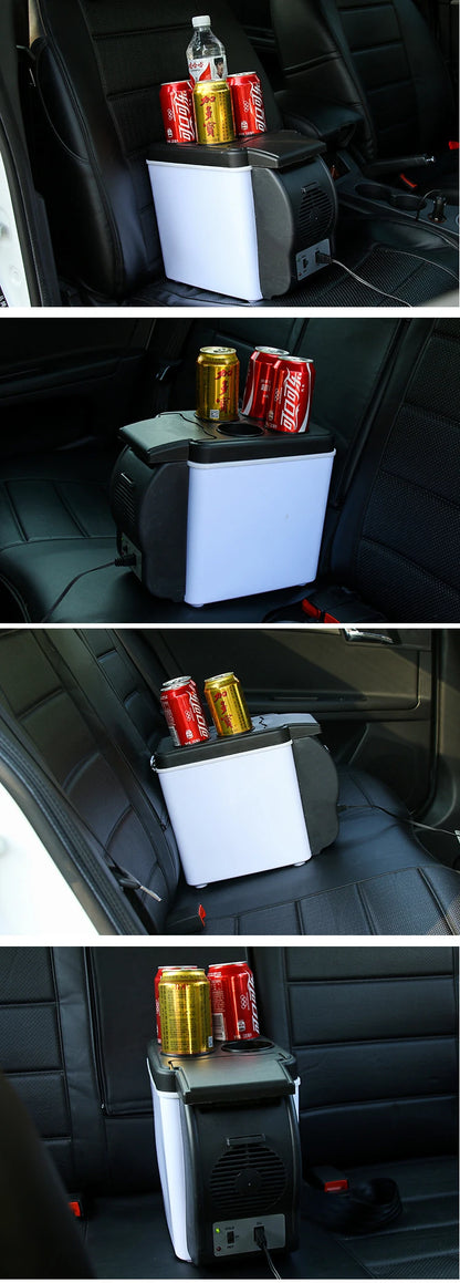 Portable 6L Car Refrigerator Mini Fridge Cold And Warm Box Mini Fresh-Keeping Incubator 12V High-Capacity Low Energy Consumption
