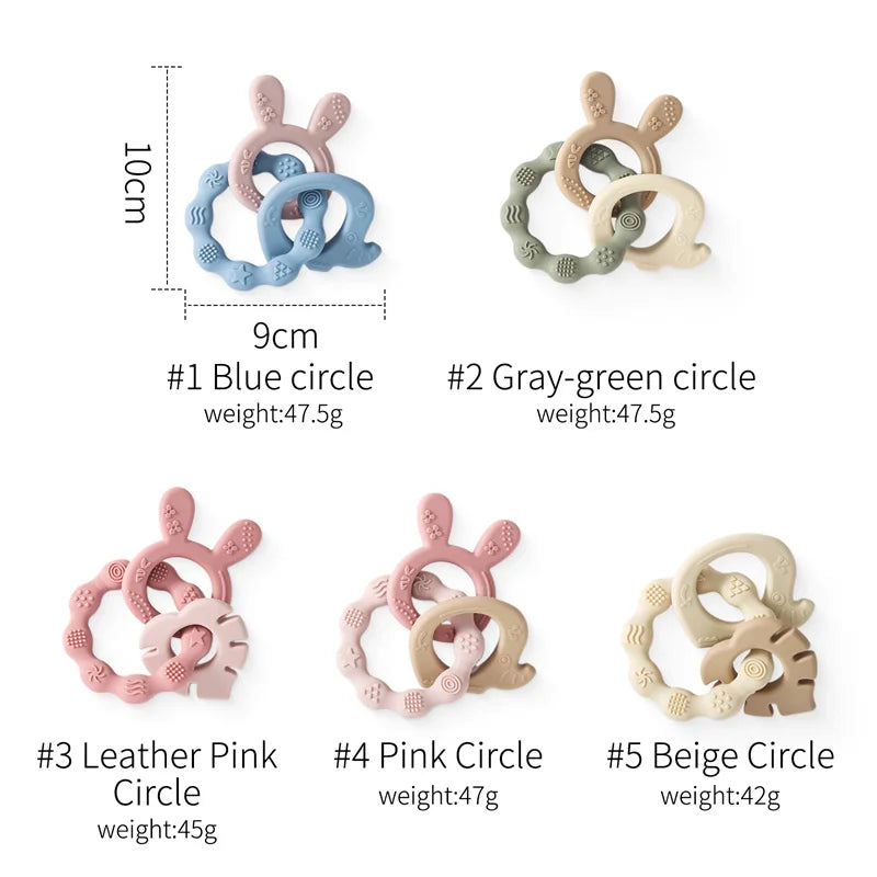 Baby Silicone Teethers Animal Food Grade Silicone Baby 0-12 Toys Silicone Teeth Grinding Stick Newborn Pacifier Accessories Toys