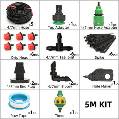 Watering System With Timer Micro Drippers For Irrigation Drip Irrigation System Watering Set Water Plant System Automatic