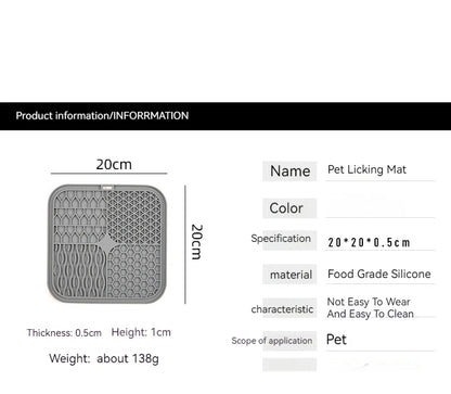 Pet Licking Tray Cats and Dogs Slow Food Licking Tray Anti-choking Food Grade Silicone Sucker Pet Suppliespet Suppl Item Type