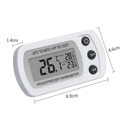 Electronic Digital Refrigerator Thermometer LCD Screen Fridge Freezer Temperature With High & Low -20°C To 50°C Anti-humidity