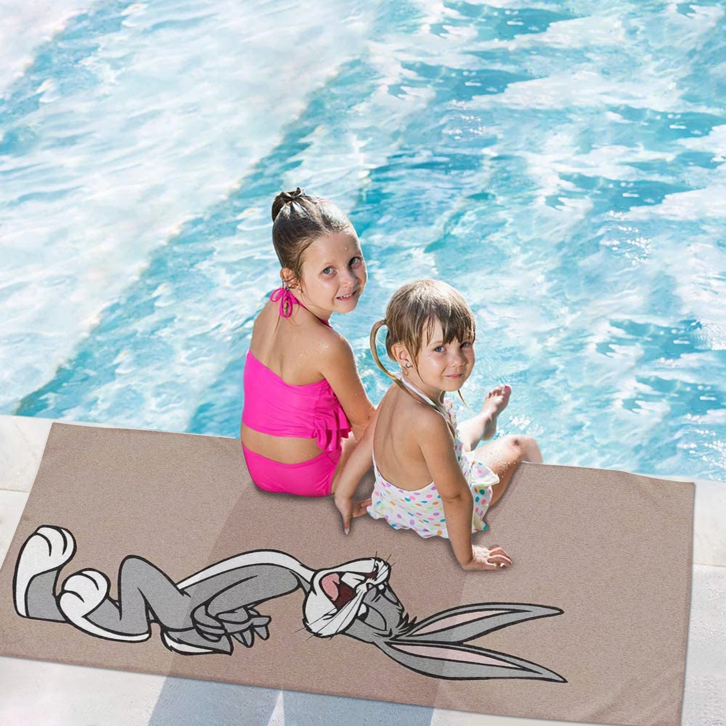 Bunnys Anime Cartoon Beach Towel Baby Bugs Bunny, Hand Shower, Travel Towels, Bathroom, Cute Room Decor, Bath