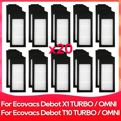 Compatible For ( Ecovacs X1 Turbo, X1 Omni, T10 Turbo, T10 Omni ) Main Side Brush Filter Mop Dust Bag Robot Vacuums Accessory