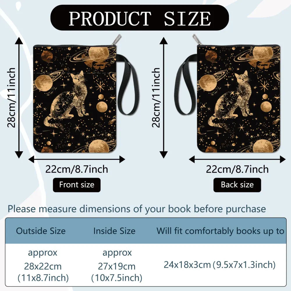 Flower Book Covers Daisy Book Protector Black Vintage Book Sleeve for Paperbacks Washable Fabric Cloth Book Cover with Zipper