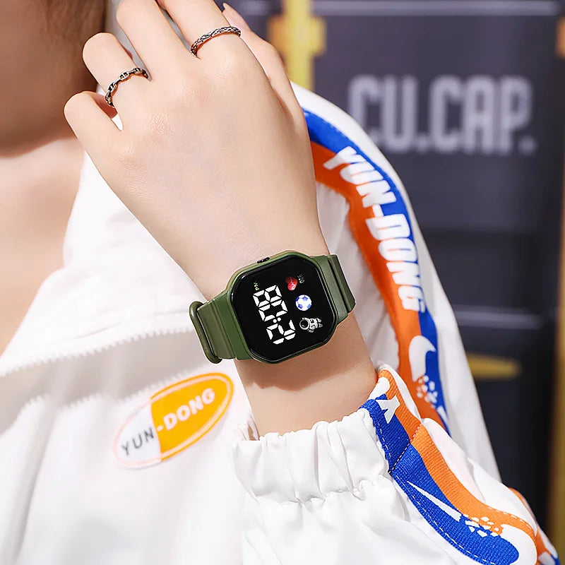 LED electronic watch, children's multifunctional electronic watch