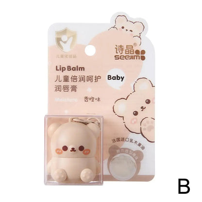 Children Fruity Lip Balm Cute Little Bear Lip Balm For Baby Moisturizing Anti-Dry Anti Crack Lipbalm Lip Care