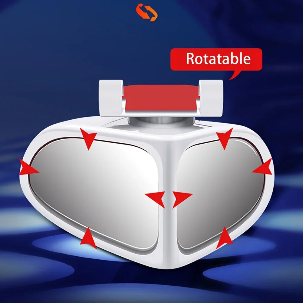 360 Degree Rotatable Side Car Blind Spot Convex Mirror Car Blind Spot Convex Mirror Rearview Parking Safety Auto Exterior Mirror