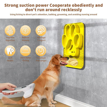 Multi-use Silicone Pet Slow Feeder Bowl Non-slip Choke-proof Pet Canning Lick Tray Portable Cat Food Bowl Food Container