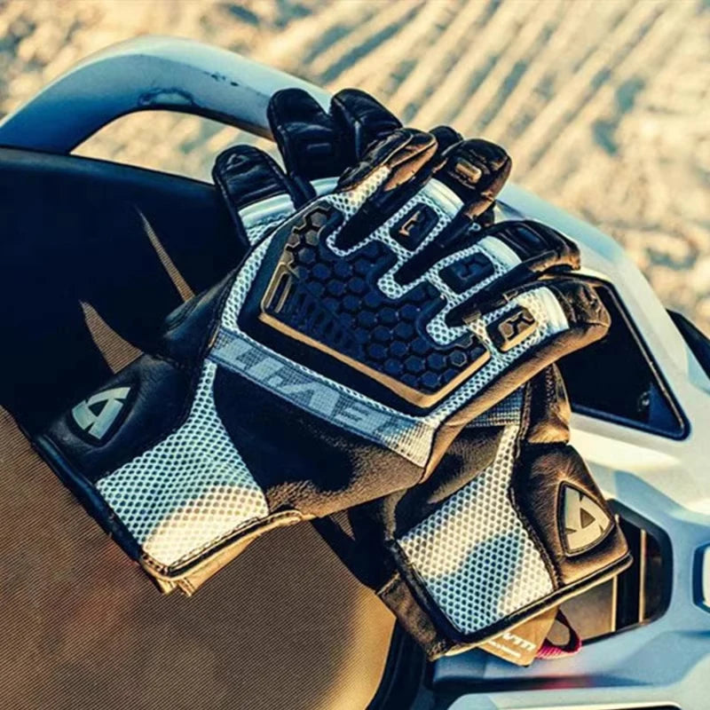 New REVIT Desert 3 PRO motorcycle riding gloves made of genuine leather, breathable, touch screen, and anti fall gloves