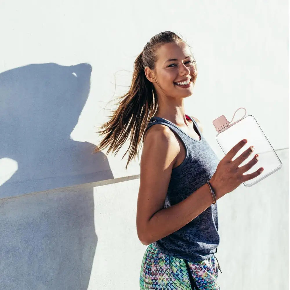 Pocket Water Bottle 500ml Flat Drink Cup Water Bottle Summer Water Flask Sports Water Bottle Summer Water Flask For Hiking ﻿