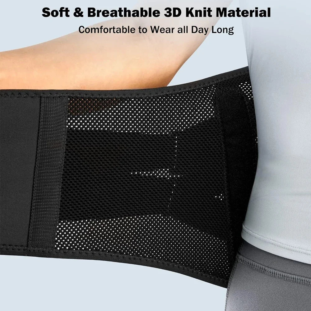 Back Braces for Lower Back Pain Relief with 6 Stays Breathable Back Support Belt Anti-skid lumbar with pad for sciatica
