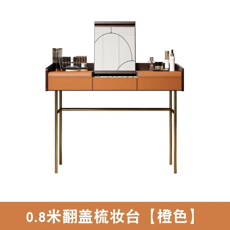 Living Room Vanity Table Nail Makeup Drawers Bedroom Storage Luxury Dressing Table European Mesa De Maquillaje Trendy Furniture