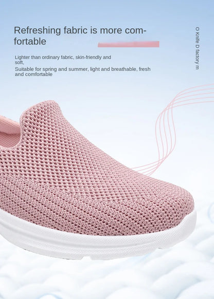 Women Vulcanized Shoes High Quality Sneakers Slip on Flats Men Loafers Breathable Mesh Walking Sneakers Women Sneakers