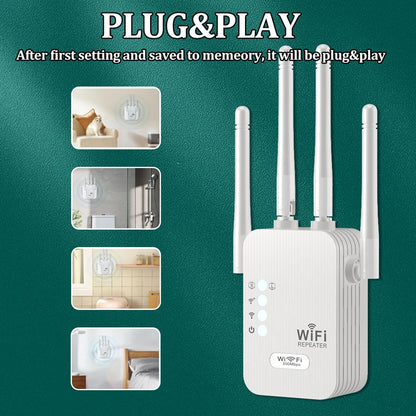 Xiaomi 1200Mbps Wifi Amplifier Dual band 2.4G 5G Repeater Network Expander Range Extender Signal Booster Wireless Wi-Fi Router