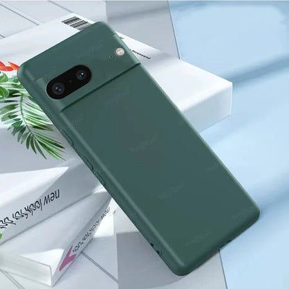 For Cover Google Pixel 7 Case Google Pixel 7 6 8 Pro 7A Capa Shockproof Liquid Silicone TPU Soft Cover Google Pixel 7 Pro Funda