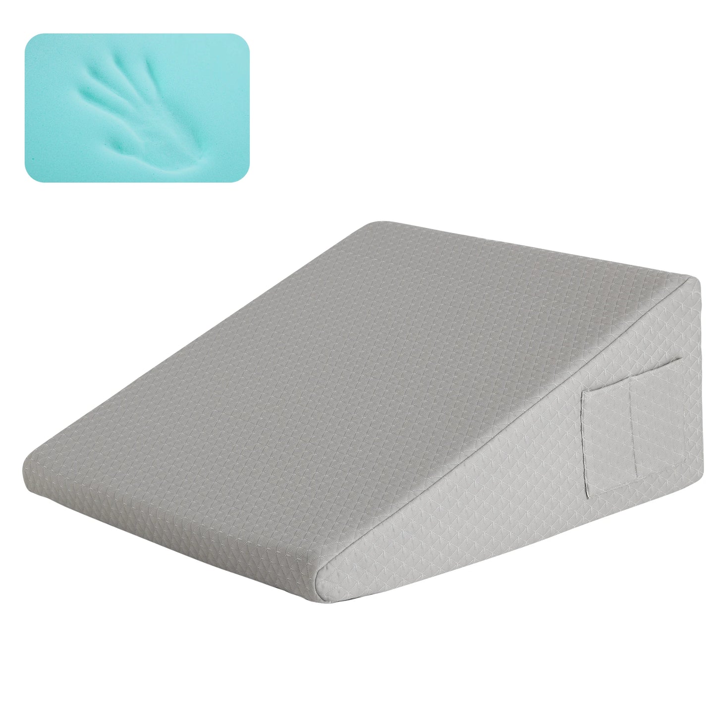 1pc Ultimate Memory Foam Wedge Pillow - Enhanced Sleep Support for Surgery Recovery, Ideal Leg Elevation & Acid Reflux Relief, T