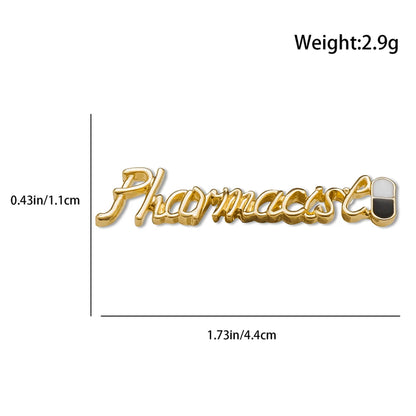 DCARZZ Pharmacist Charm Enamel Pill Pin Medical Pharmacy Nurse Lapel Backpack Brooch Badge Creative Medicine Jewelry