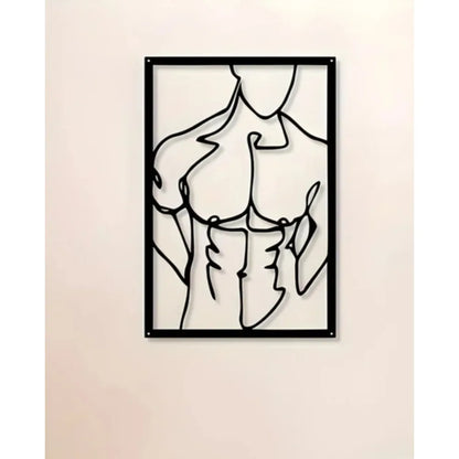 40x60cm Modern Metal Wall Art - Abstract Geometric Design for Living Room, Stylish Contemporary Decor