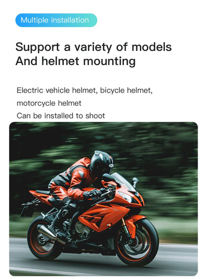 Outdoor Sports Camera In Helmet Motorcycle Bike Sport Mini Filming Bicycle Action 4K Professional Body Cam And Video Cameras Mtb