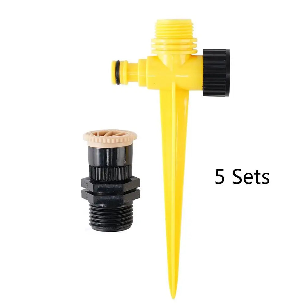 5Pcs 360° Rotation Garden Sprinkler Irrigation Watering System Agriculture Ground Automatic Tube Plug Buried Atomization