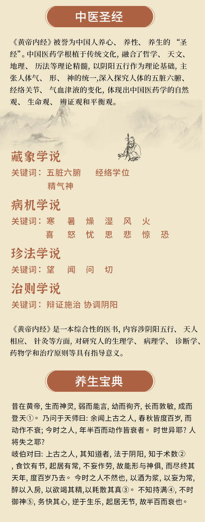 Huangdi Neijing: Health Encyclopedia, Traditional Chinese Medicine Health Preservation Book