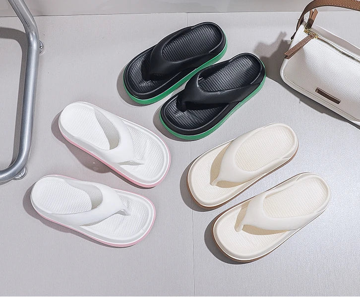 Woman Flip Flops Popular Design Shoes 2025 Trend Platform Casual Sandals Outdoor Non-slip Slippers Unique Features Flat Sandals