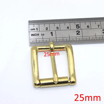 Brass Belt Roller Buckle End Bar Heel bar Buckle Single Pin Half Belt Buckle Leather Craft Bag Strap Jeans Webbing Dog Collar