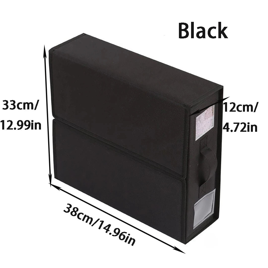 Bed Sheets Set Organizers Storage Linen Fabric Closet Organizers with Window Folding Bedding Storage Box for Pillow Organizer