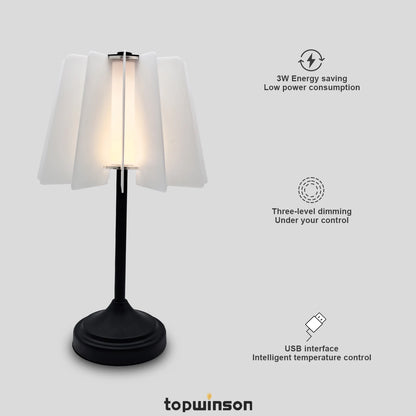 Bedroom bedside lamp USB plug LED table lamp DIY acrylic panel creative lighting mode decorative light