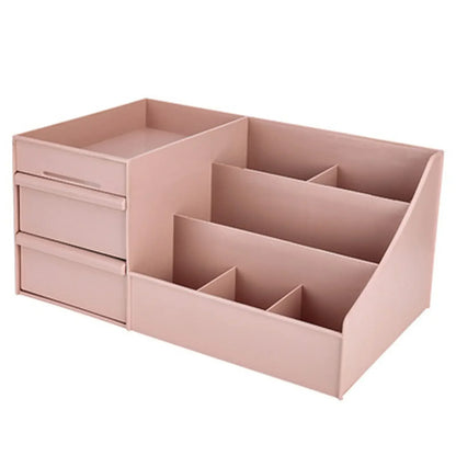 Makeup Organizer With Drawers Desktop Storage Box for Cosmetics Lipstick Brushes Lotions Eyeshadow