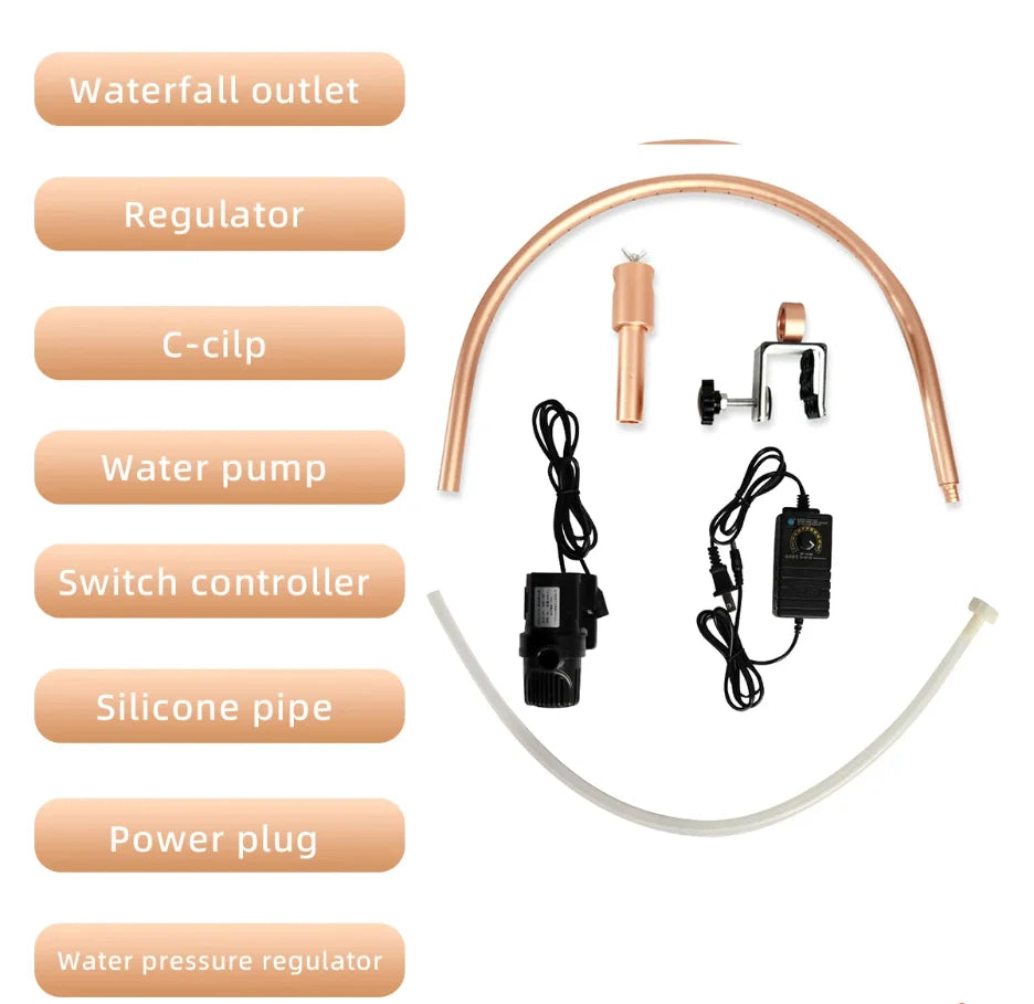 Head Spa Water Frame with Pump for Shampoo Sink, Portable Salon Shower Head Equipment, Shampoo Bowl Waterfall