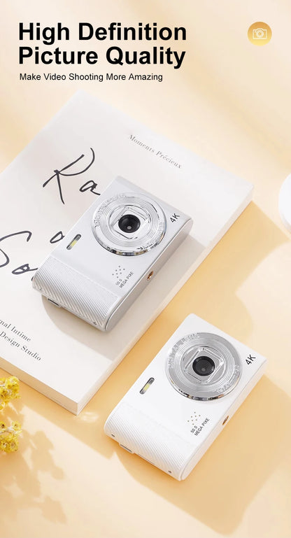 Digital Camera Retro CCD Portable Camera Dual Camera Flash 8x Digital Zoom Entry-Level Small Students Campus Selfie camera