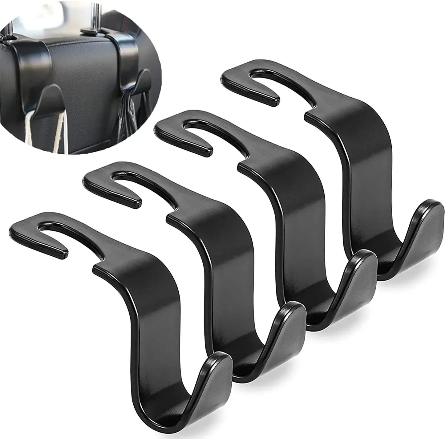 4PCS Universal Car Seat Headrest Hook For Auto Back Seat Storage Organizer Hanger Storage Holder For Handbag Purse Bags Coats