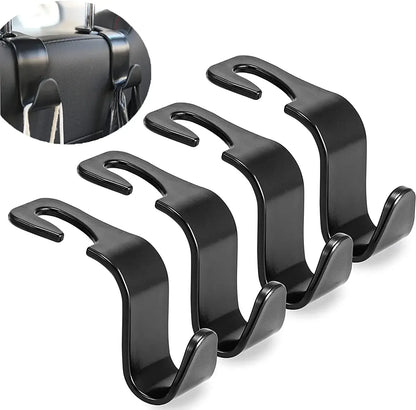 4PCS Universal Car Seat Headrest Hook For Auto Back Seat Storage Organizer Hanger Storage Holder For Handbag Purse Bags Coats