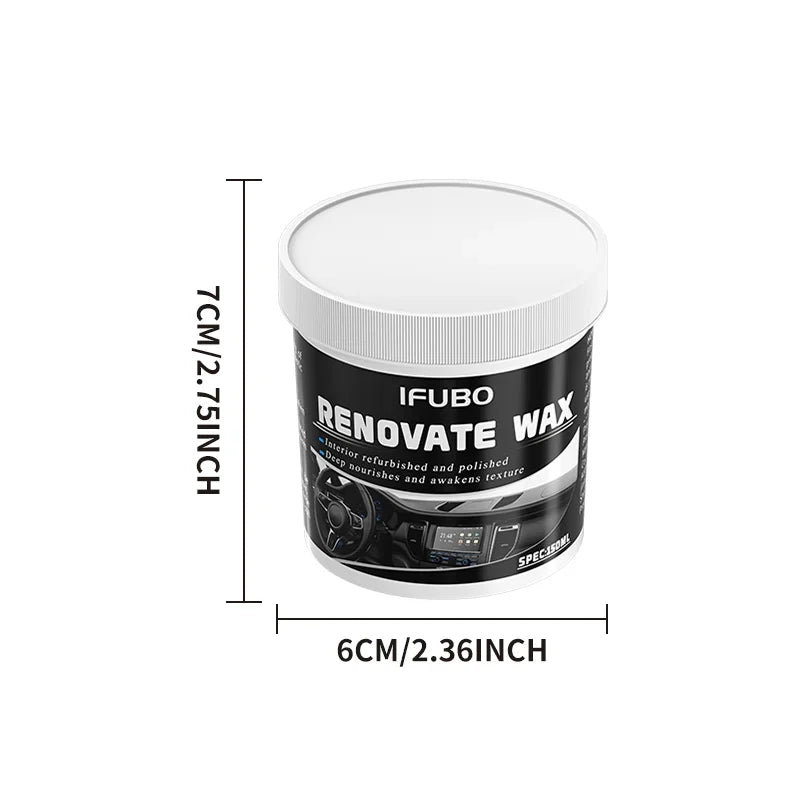 Multi-purpose automotive interior renovation wax plastic parts repair agent, tire protection agent, whitening agent, sponge