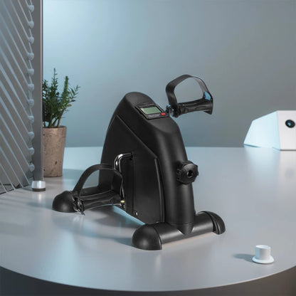 Mini Exercise Bike Peddler Exercise Bike Portable Foot Pedal Exercise Machine Adjustable Under Desk Bike LED Display for Seniors