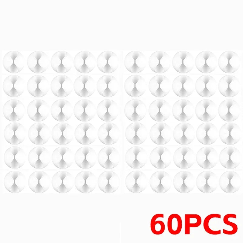 100-1PCS Desktop Wall Cable Clips Wire Management Self-Adhesive Cord Organizers Holder Clamp for USB Network Headphone Cables