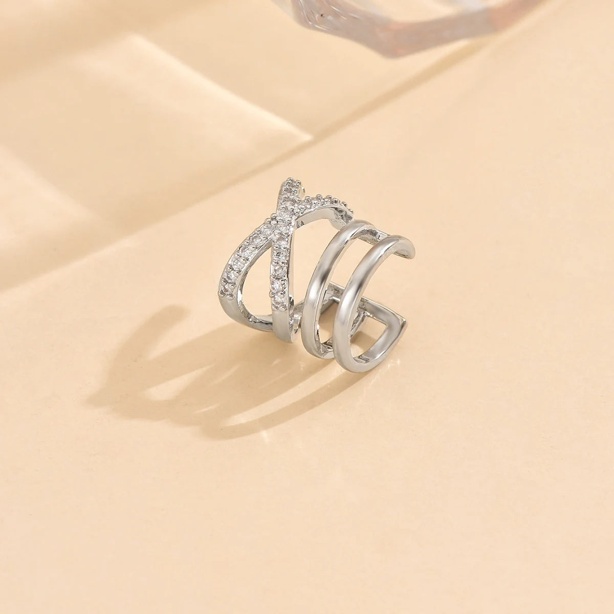 ALIYA Multi-layered Designed Ear Clip Non-Piercing Bone C-shaped Ear Ring Without Puncture Jewelry for Women