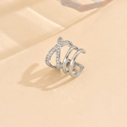 ALIYA Multi-layered Designed Ear Clip Non-Piercing Bone C-shaped Ear Ring Without Puncture Jewelry for Women