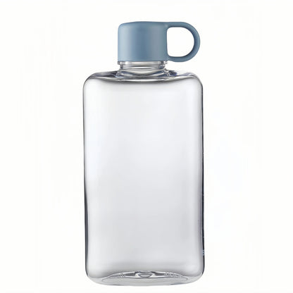 Water Botlte Flat Bpa Free Sport Clear Plastic Crystal Drinks Kettle Notebook Milk Juice Transparent Drinkware Birthday Gift