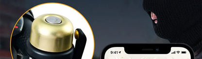 TWOOC Bicycle Bell for Apple AirTag | Holder Hidden in Bell | Bicycle Anti-Theft | Road Approved | Tool Included