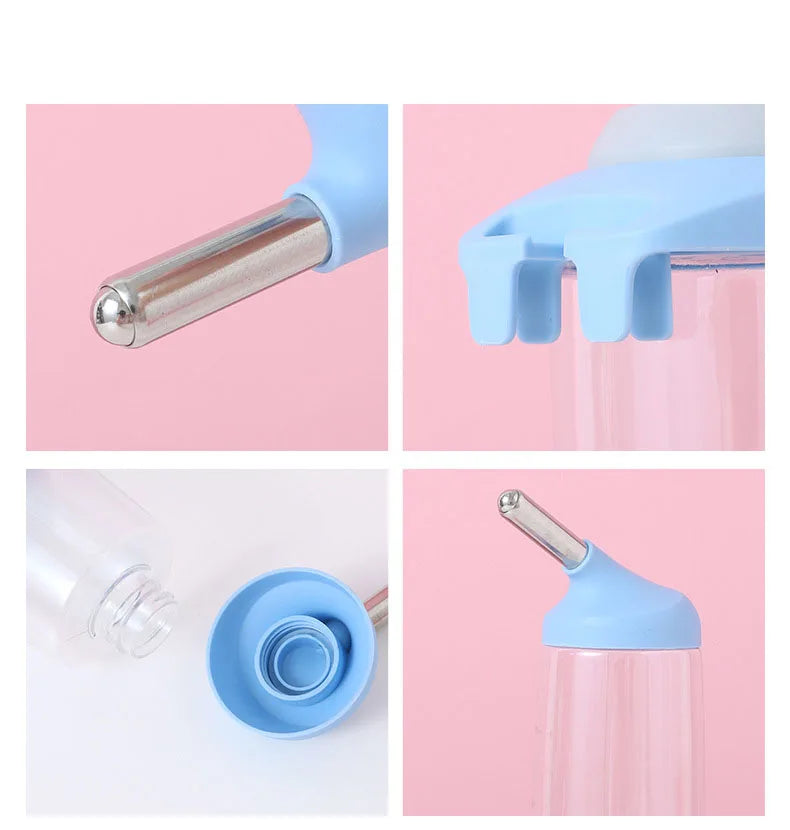Water dispenser Plastic water bottle feeder Suspended pet guinea pig squirrel rabbit cat dog drinking head pipe fountain