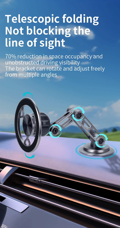 Universal metal magnetic mobile phone holder Foldable rotating mobile phone holder Dashboard windshield Car mobile phone holder