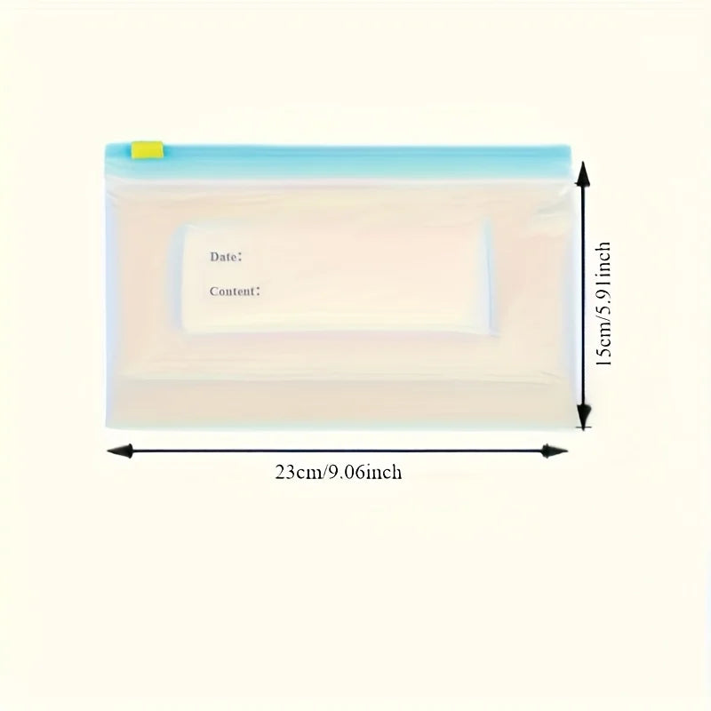 15pcs Reusable Food Storage Bags with Slide Lock Seal - for Fruits, Vegetables, Grains & Meal Prep -Freshness & Space Saving