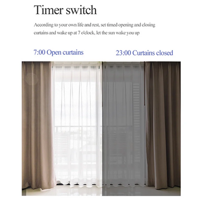 ABZZ-TUYA Smart Bluetooth Curtains Robot Roman Rod Track Automatic Curtain Opener Remote Control Curtain Motor