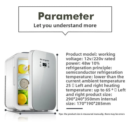 12V/220V Dual-Power Car Fridge Freezer, 12L Compact Refrigerator for Home/Office/Truck, Fast Cooling, Energy-Efficient