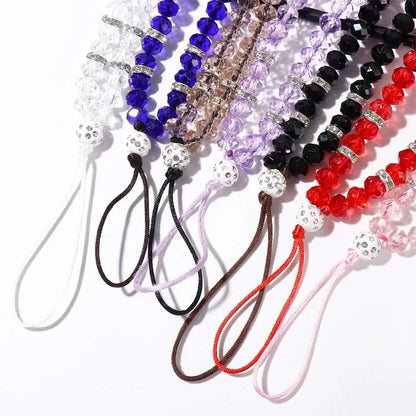 Beads Wrist Strap Hand Wrist Lanyard Phone Charm Mobile Phone Chain Crystal Phone Straps Mobile Phone Straps Phone Lanyards