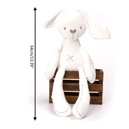 Stuffed Animals Bunny Soft Snuggle Bunny Baby Sleep Cotton Rabbit Toys Childs First Bunny Doll Natural Cotton Pink White